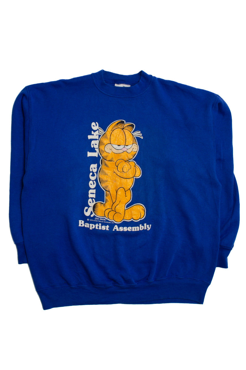 Vintage Seneca Lake Baptist Garfield Sweatshirt (1980s)