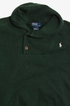 Vintage Green Polo Cowl Neck Sweatshirt (1990s)