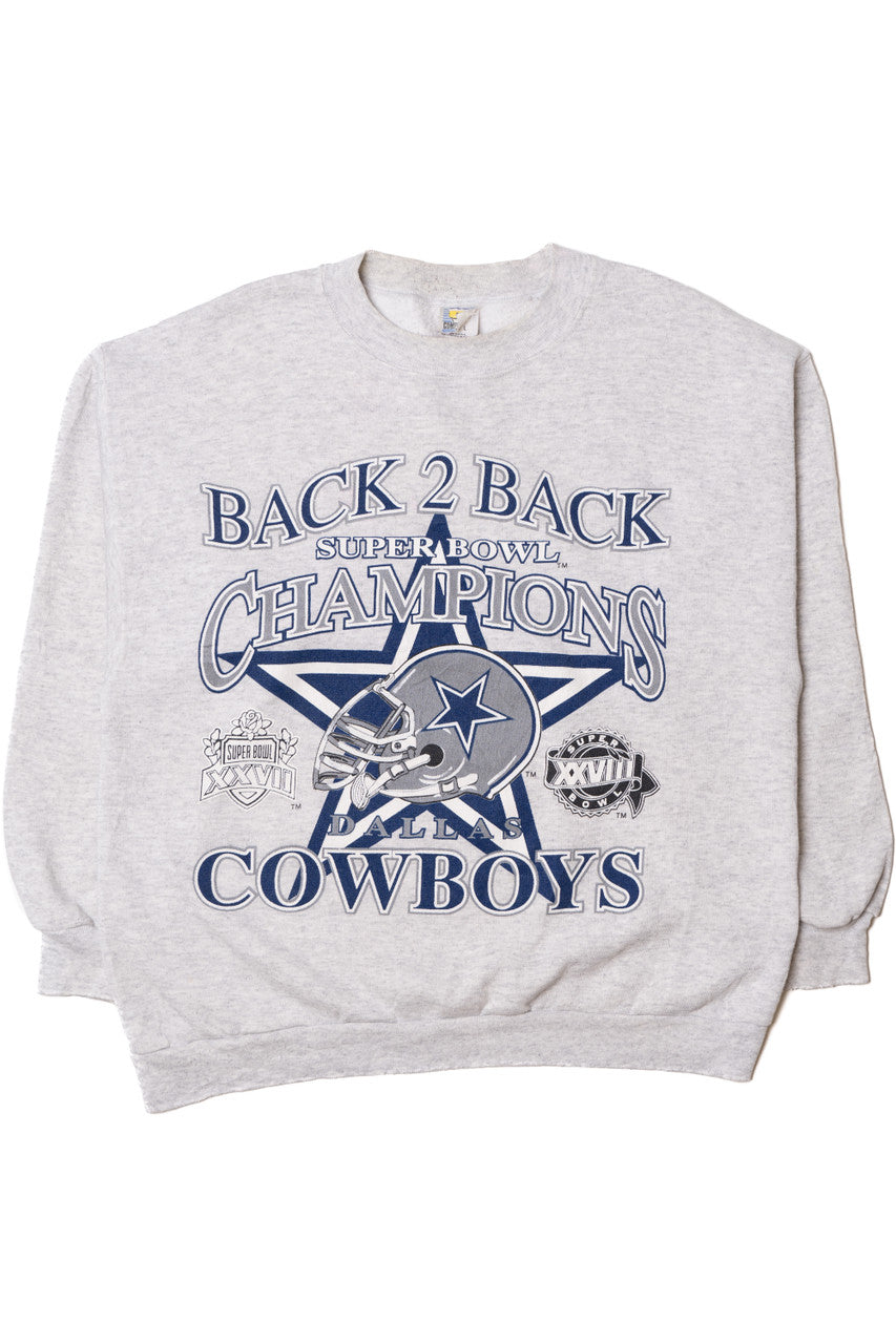 Vintage 1994 Dallas Cowboys "Back 2 Back Super Bowl Champions" Sweatshirt