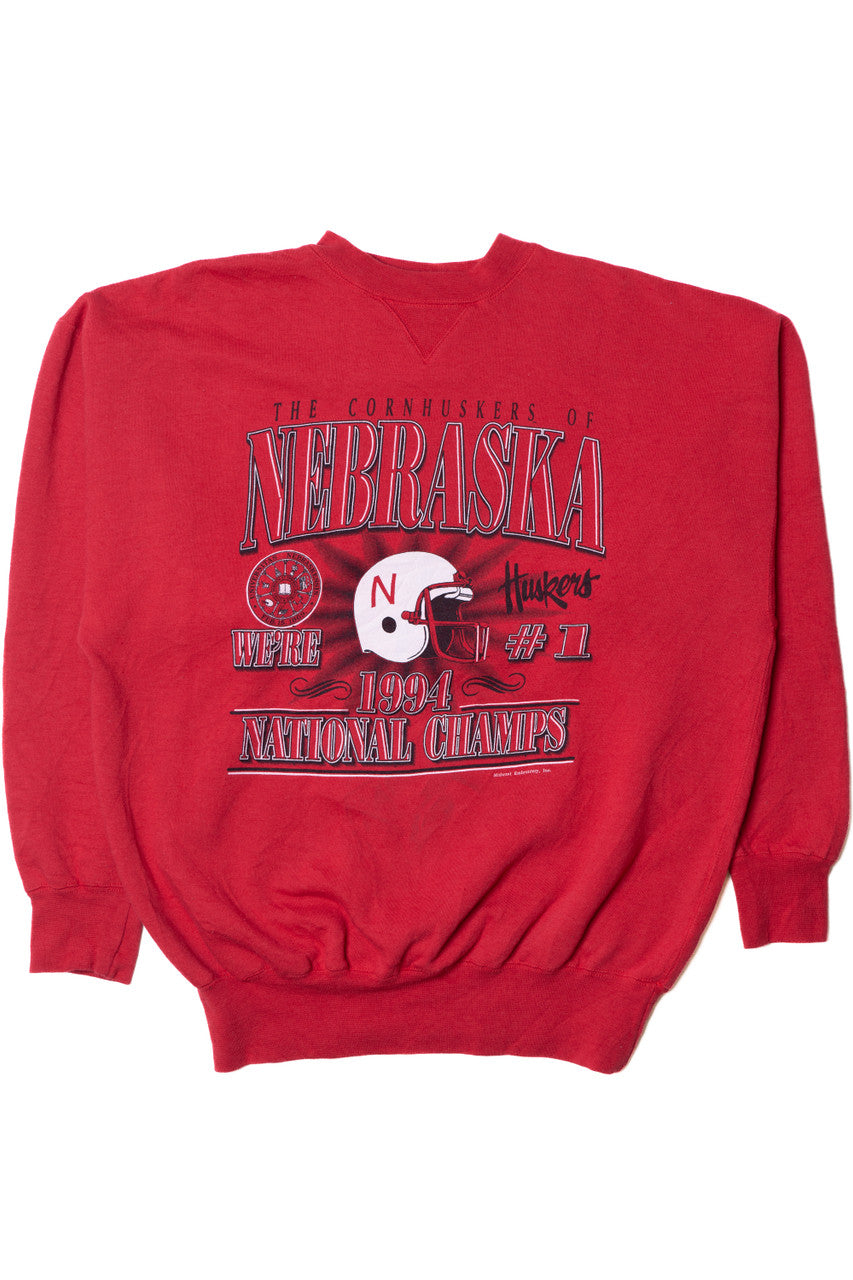 Vintage Nebraska Cornhuskers Football "1994 National Champs" Sweatshirt