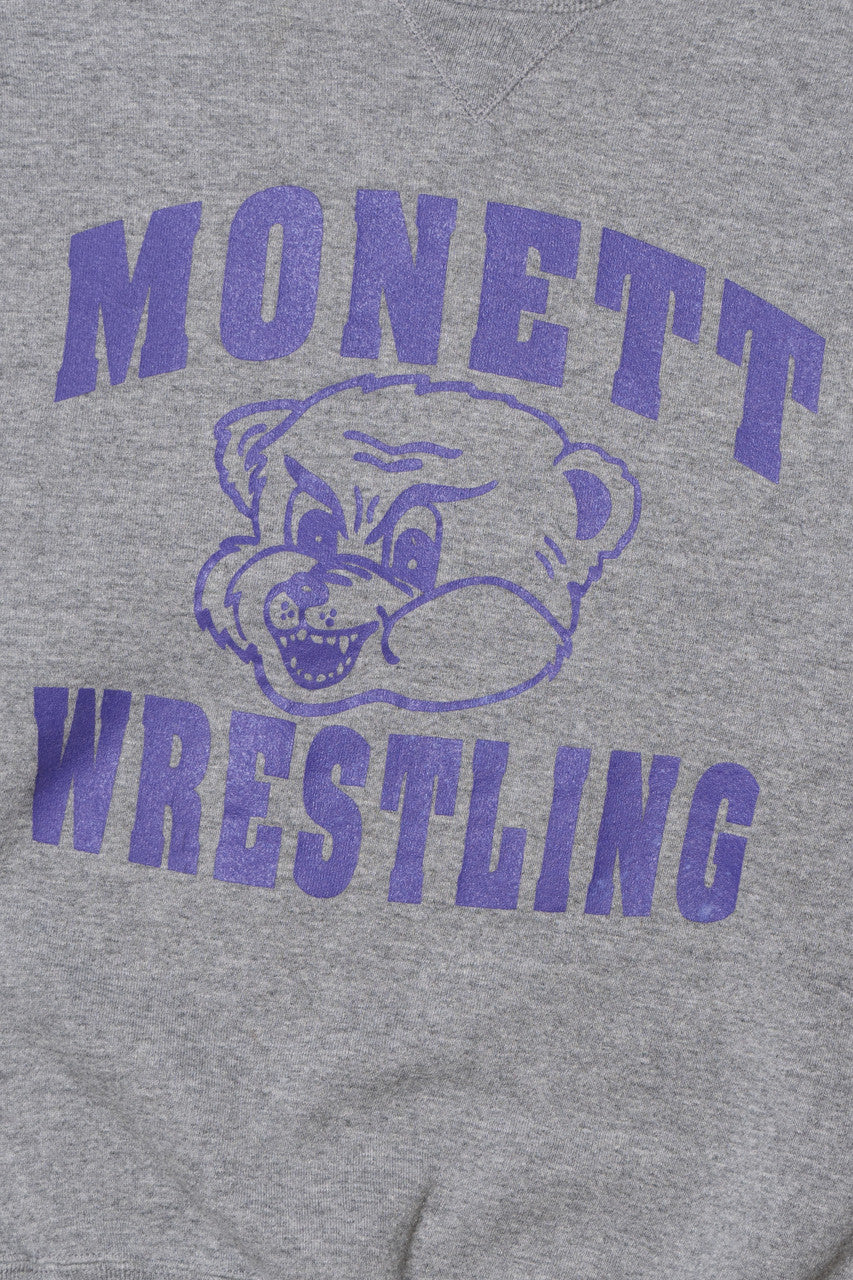 Vintage "Monett Wrestling" Mascot Russell Athletic Sweatshirt