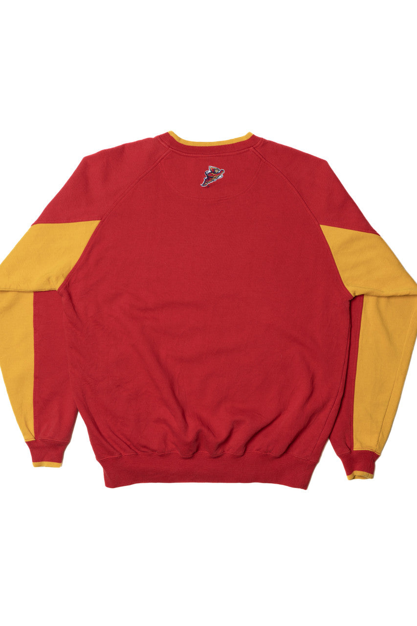 Vintage Iowa State Cyclones Mascot Color Block Sleeve Sweatshirt
