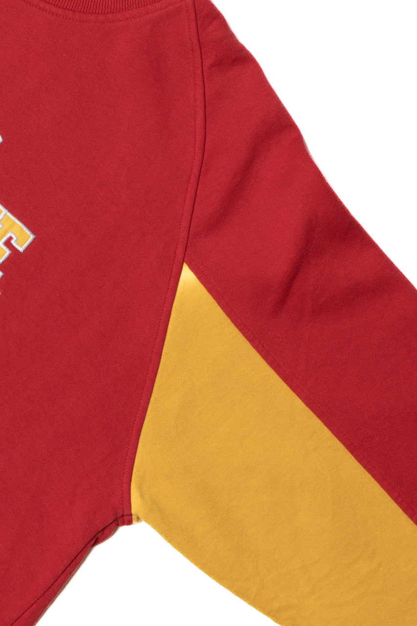 Vintage Iowa State Cyclones Mascot Color Block Sleeve Sweatshirt