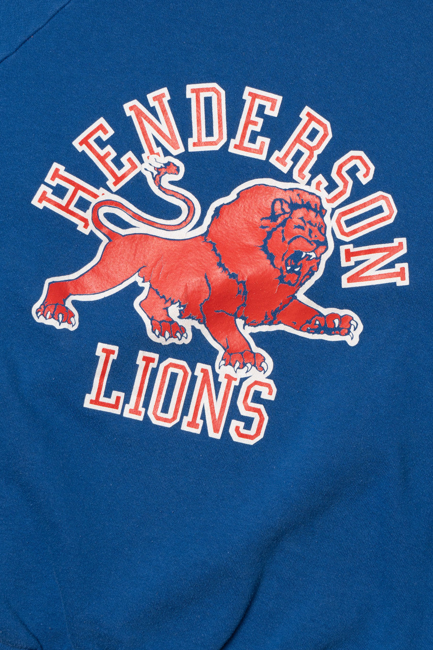 Vintage "Henderson Lions" Mascot Raglan Sweatshirt