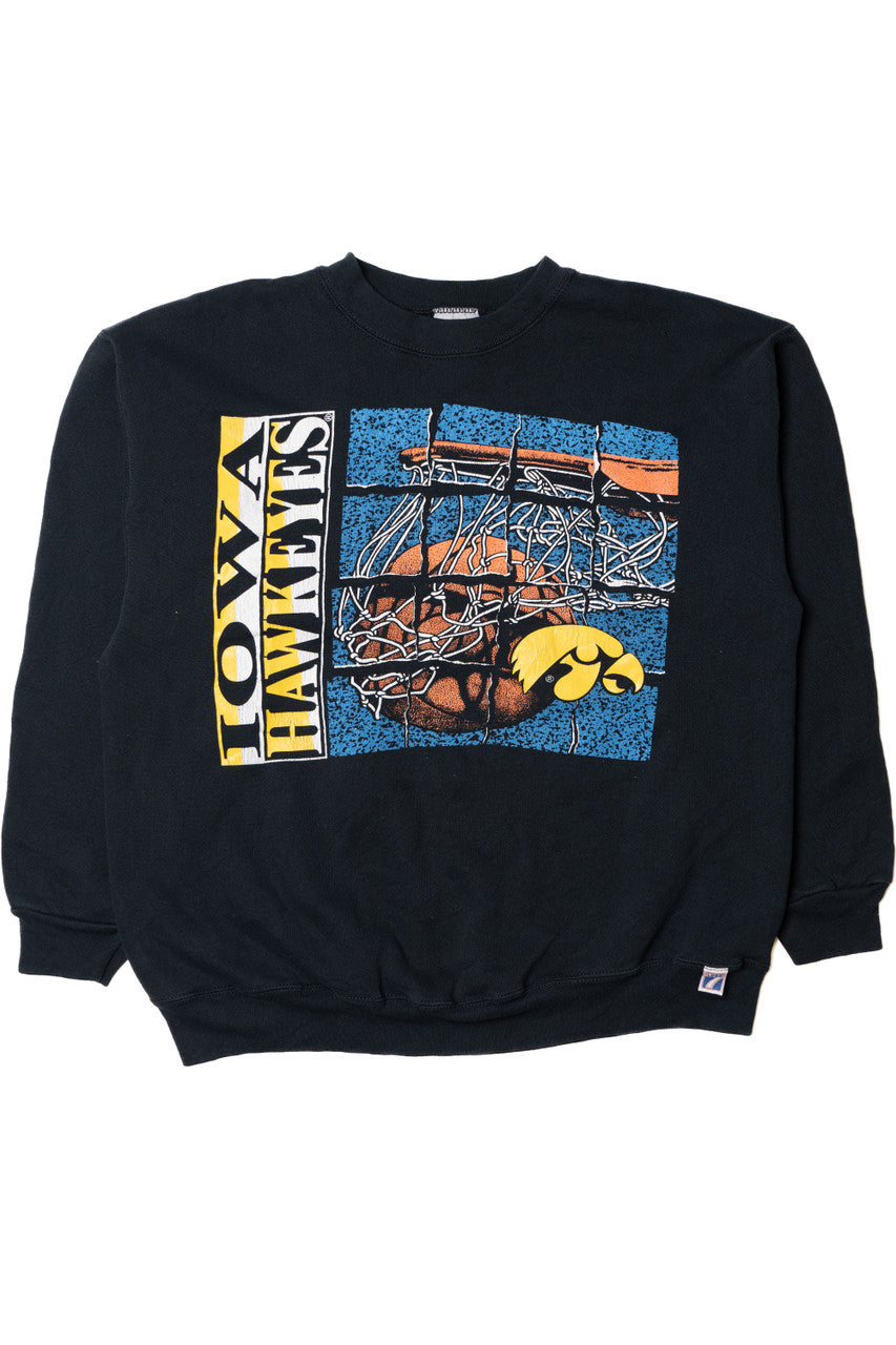 Vintage "Iowa Hawkeyes" Basketball Logo 7 Sweatshirt