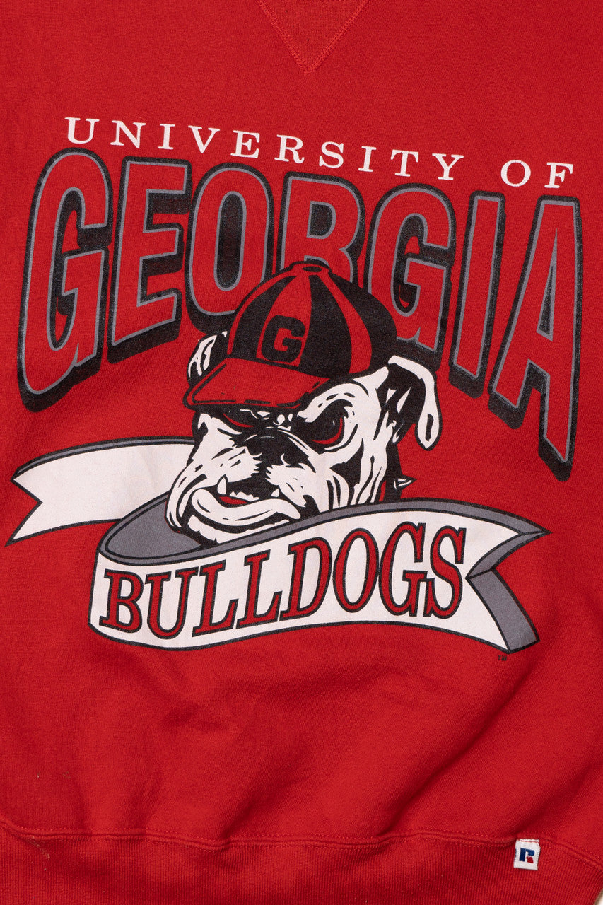 Vintage "University of Georgia Bulldogs" Russell Athletic Sweatshirt