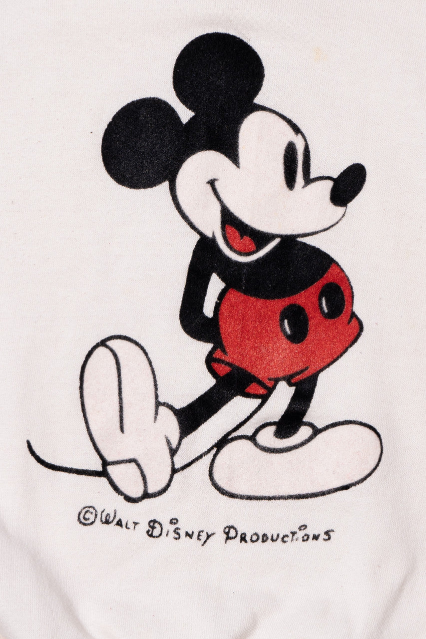 Vintage Mickey Mouse Velvet Print "Walt Disney Productions" Sweatshirt