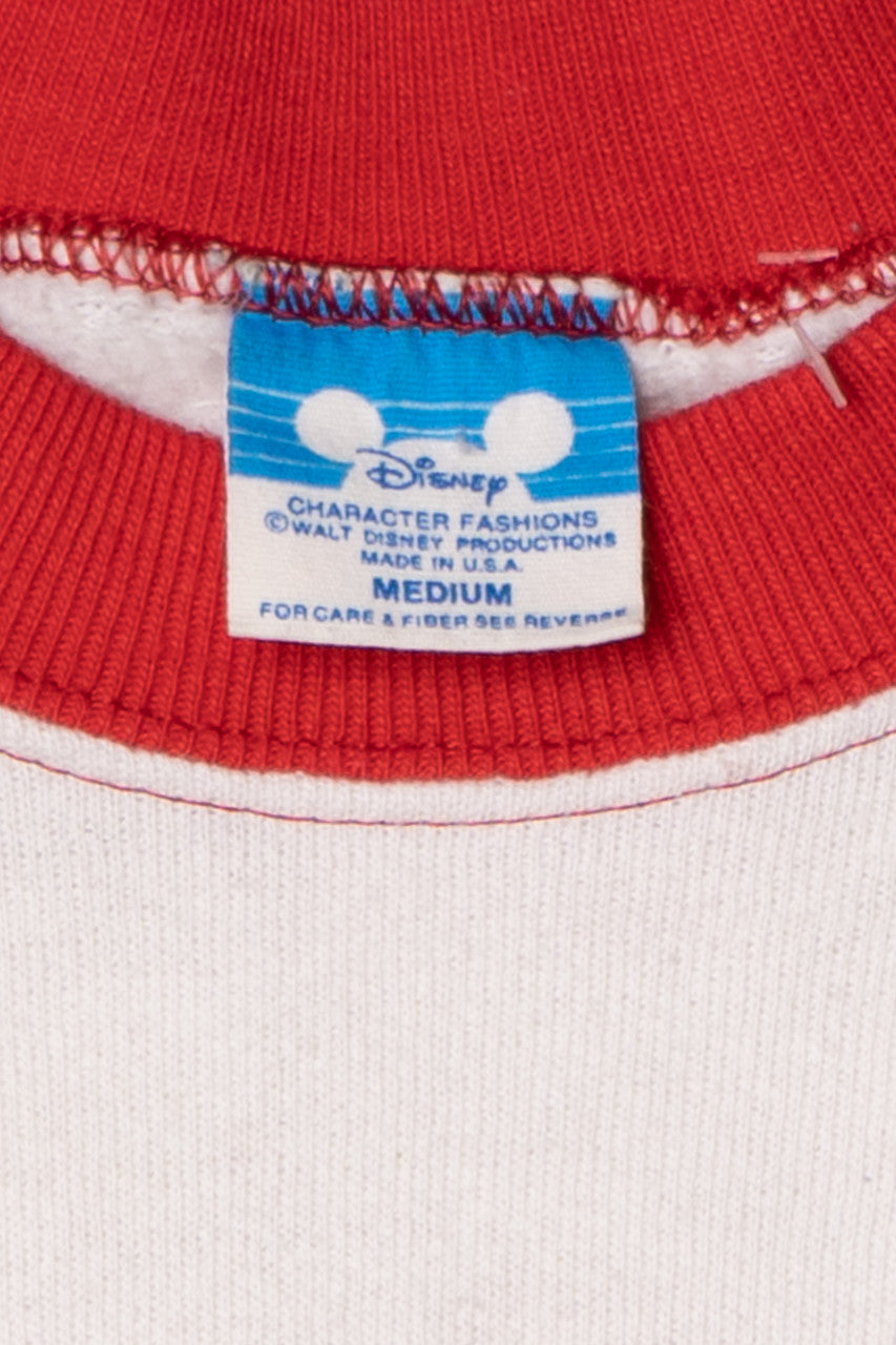 Vintage Mickey Mouse Velvet Print "Walt Disney Productions" Sweatshirt