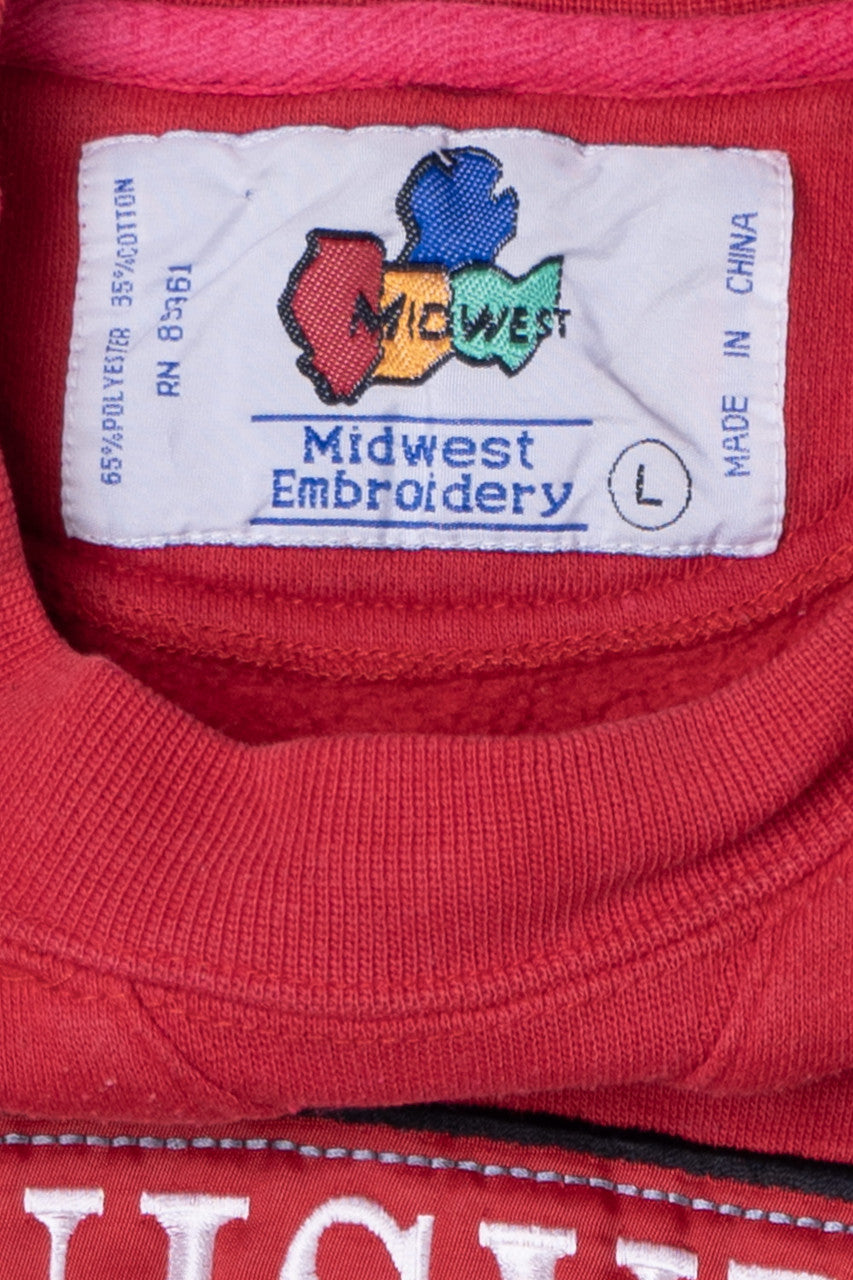 Vintage University of Louisville Cardinals Embroidered Sweatshirt 9888