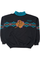 Vintage 1994 "Purgatory Colorado" Skiing Wraparound Print Turtleneck Sweatshirt