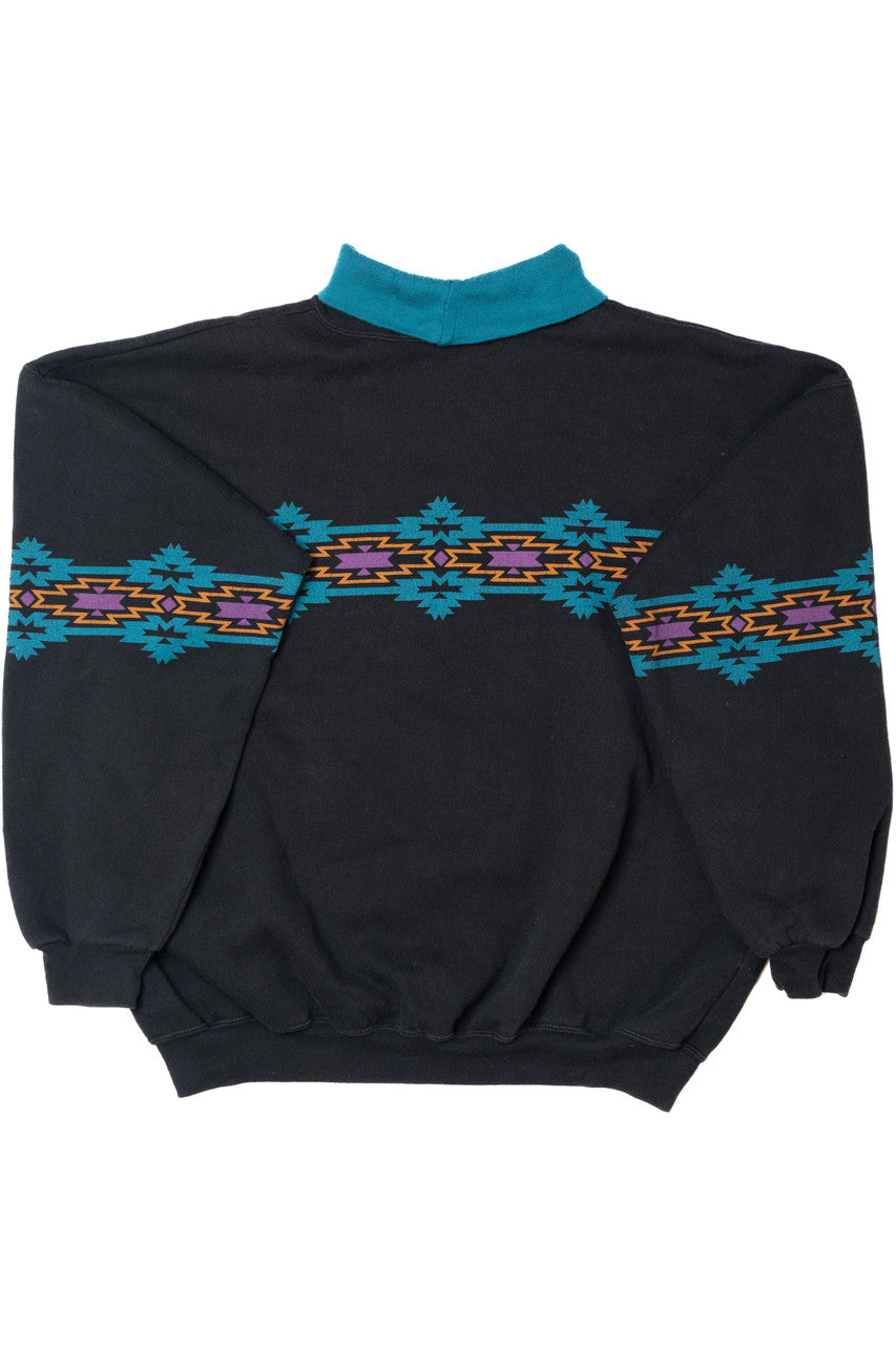 Vintage 1994 "Purgatory Colorado" Skiing Wraparound Print Turtleneck Sweatshirt