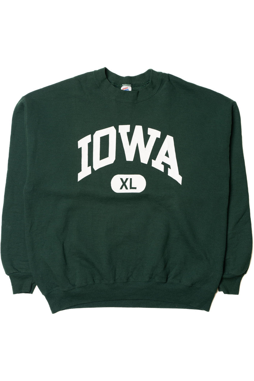 Vintage "Iowa XL" Dark Green Jerzees Sweatshirt