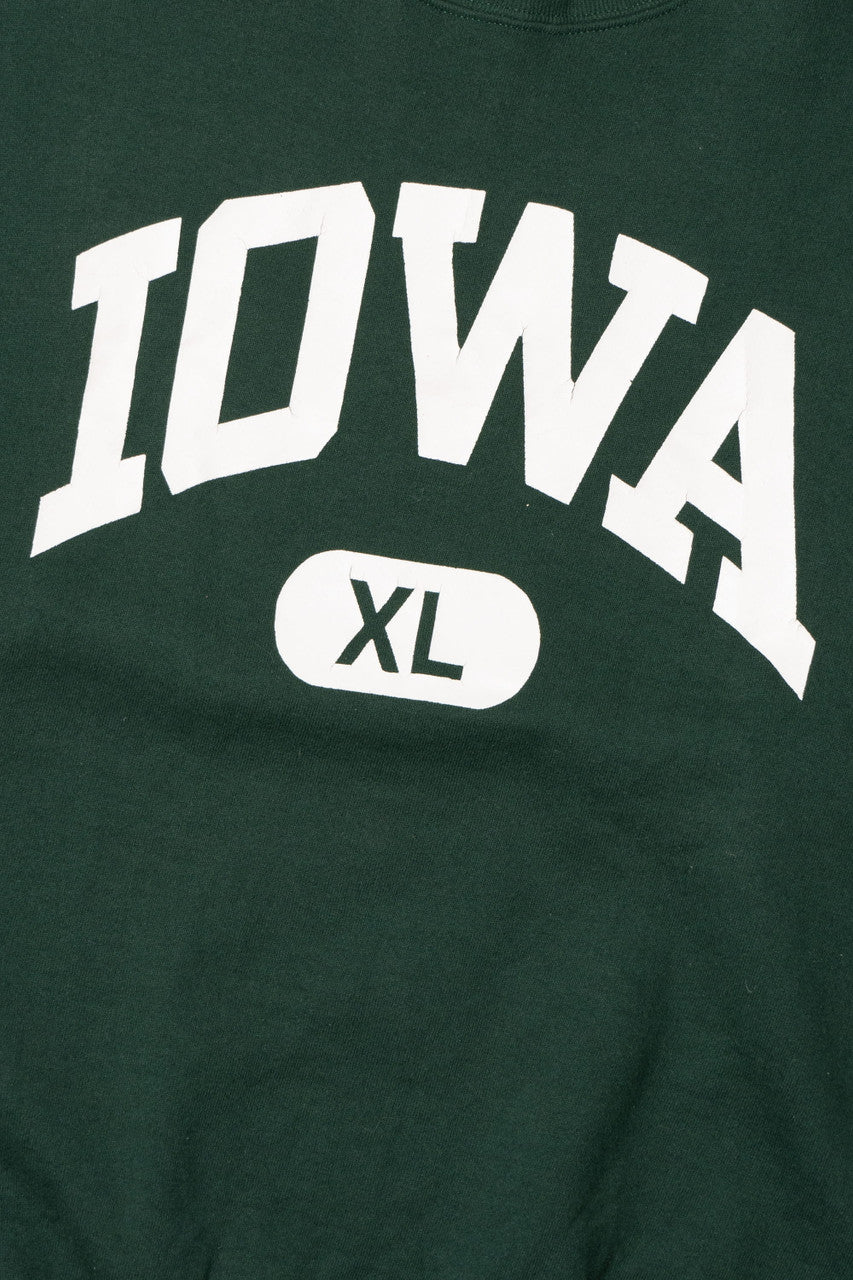 Vintage "Iowa XL" Dark Green Jerzees Sweatshirt