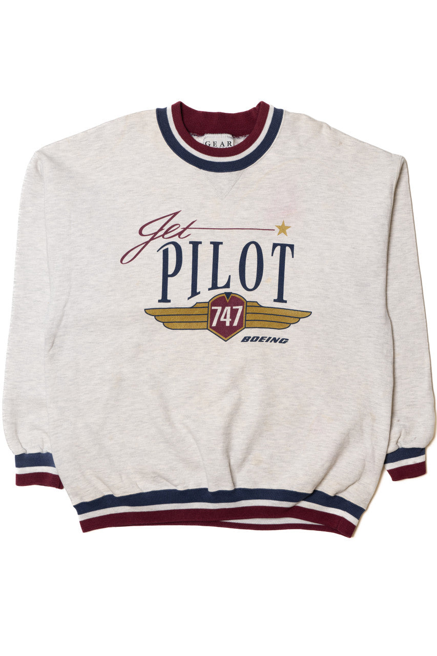 Vintage "Jet Pilot" 747 Boeing Sweatshirt