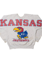 Vintage University of Kansas Jayhawks Mascot "KANSAS" Spellout Sweatshirt