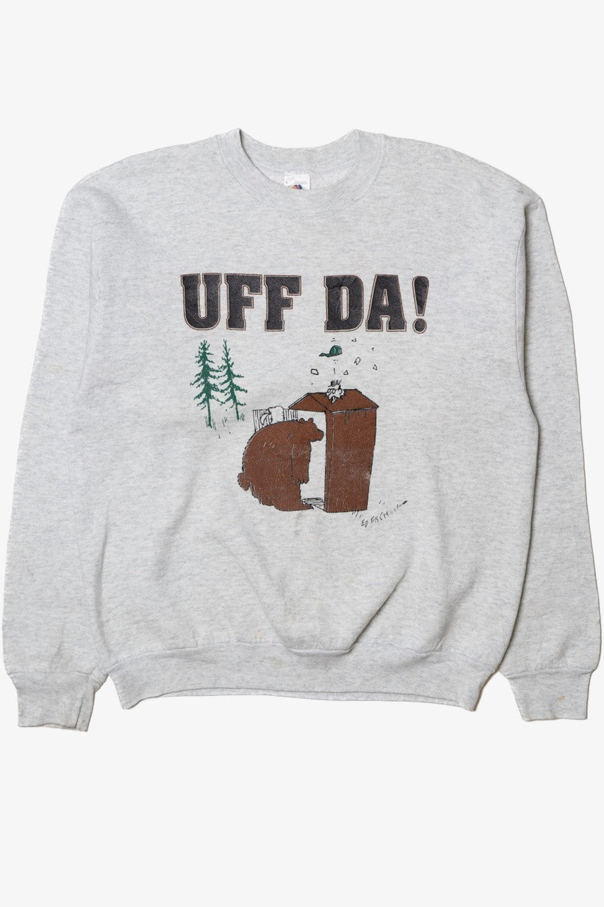Vintage "Uff Da!" Bear Humor Sweatshirt