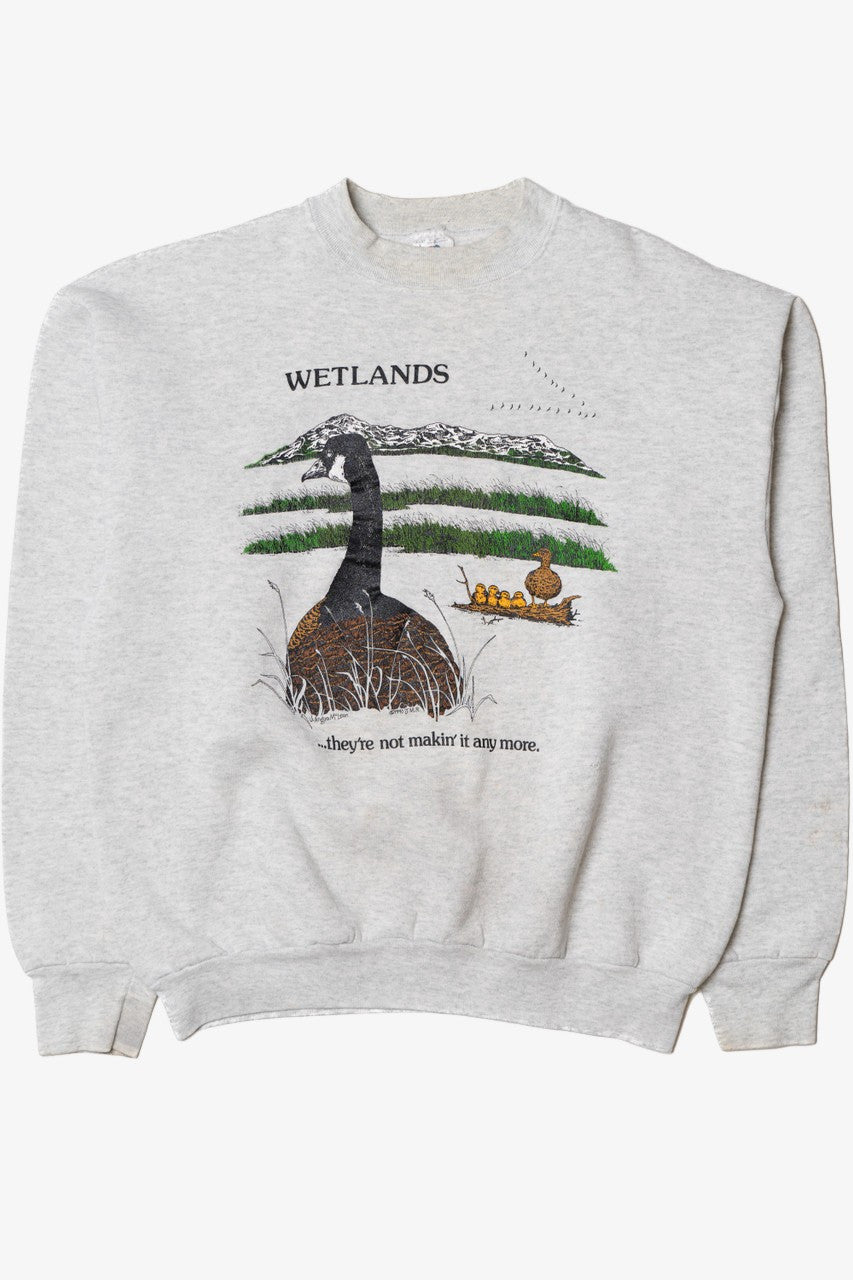 Vintage 1990 "Wetlands" Geese Sweatshirt