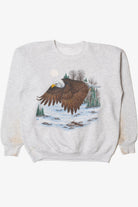 Vintage Eagle Scenic Print Sweatshirt