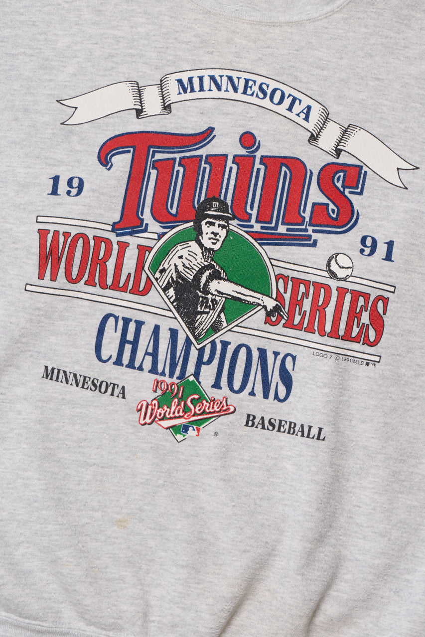 Vintage 1991 Minnesota Twins MLB World Series Champions Sweatshirt