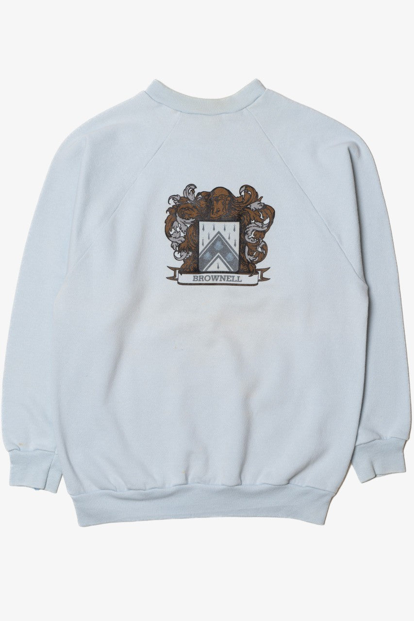 Vintage "Brownell" Coat Of Arms Raglan Sweatshirt