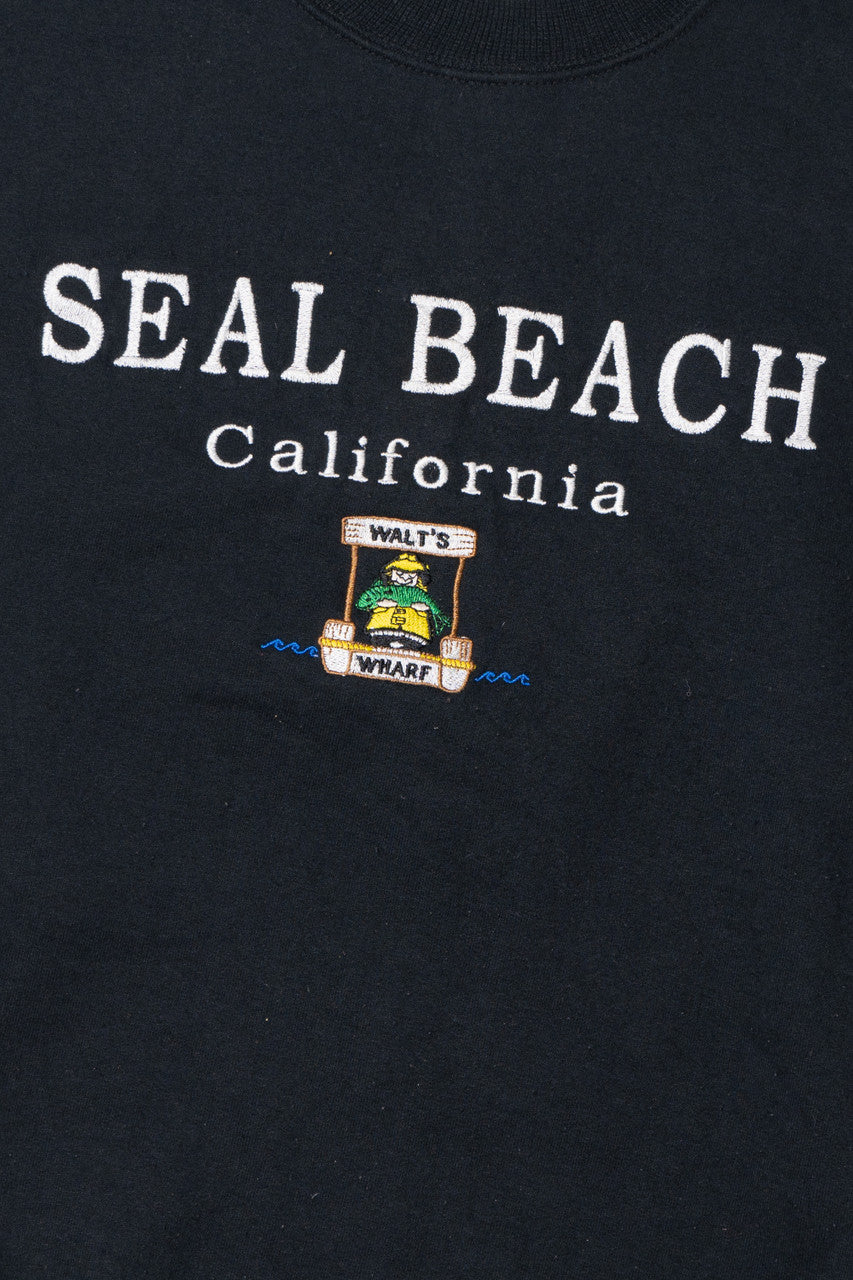 Vintage "Seal Beach California" Embroidered Sweatshirt