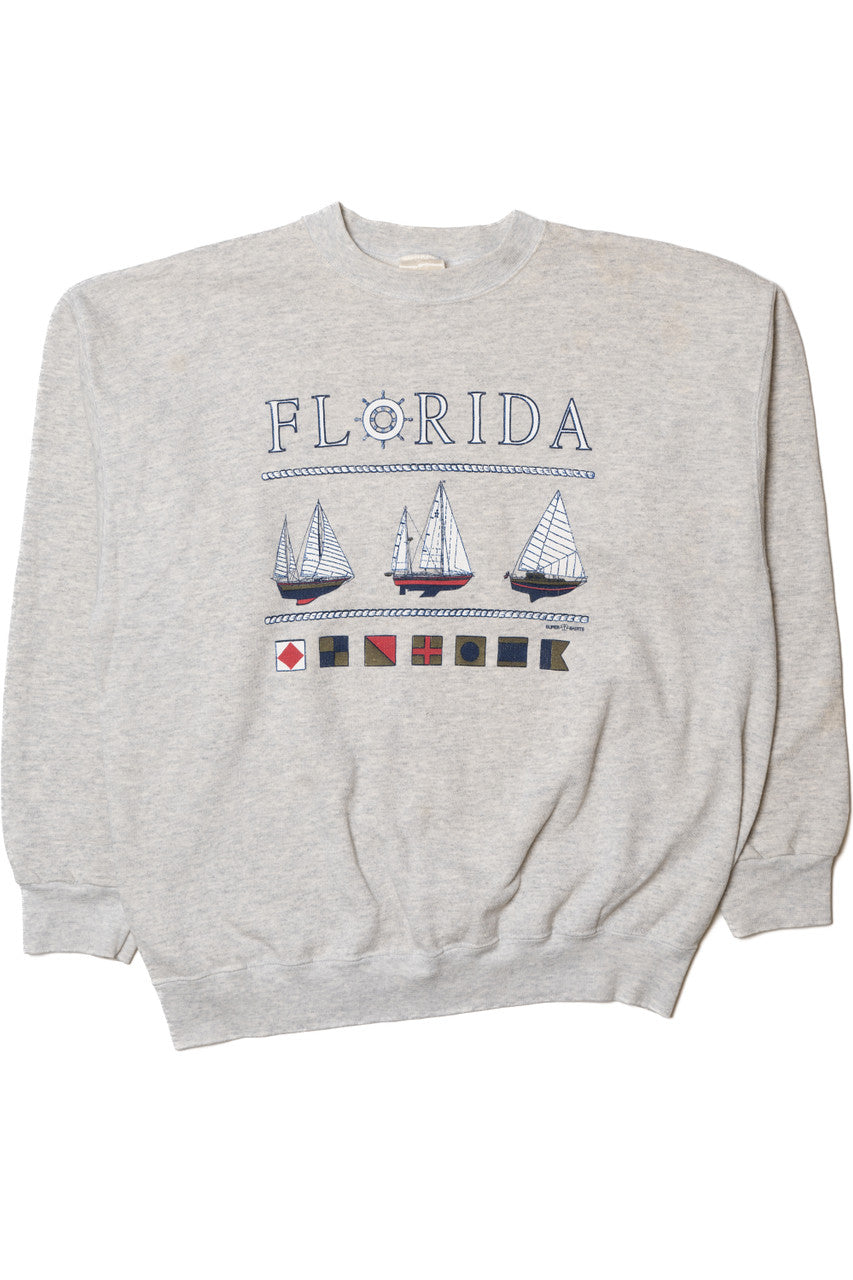 Vintage "Florida" Sailboats Sweatshirt