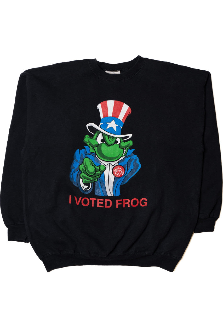 Vintage WEBN "I Voted Frog" Radio Station Sweatshirt