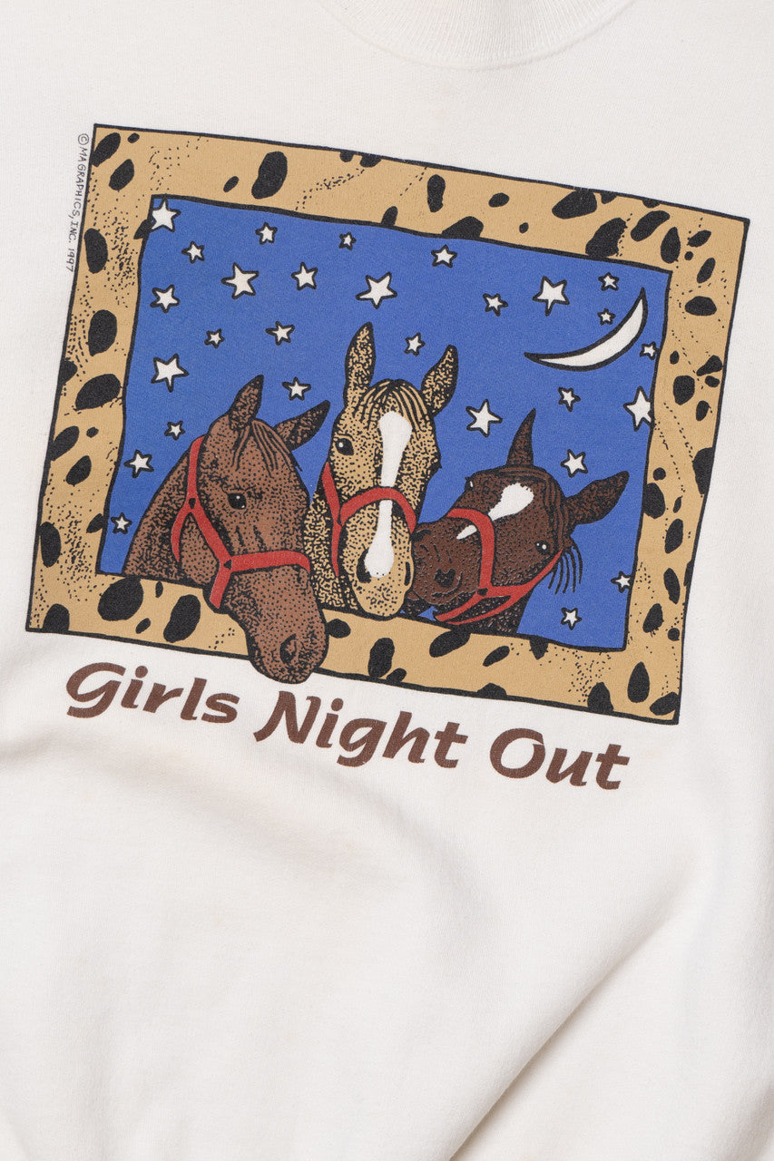 Vintage "Girls Night Out" Horses Sweatshirt