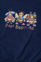 Vintage "Just Beein' Me" Cute Bumblebees Sweatshirt