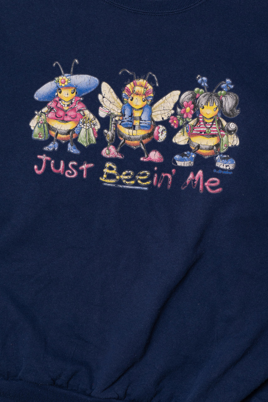 Vintage "Just Beein' Me" Cute Bumblebees Sweatshirt