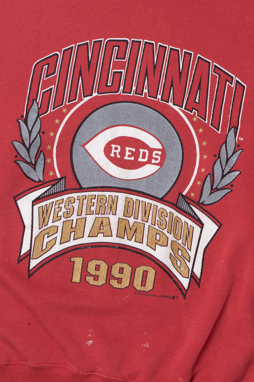 Vintage 1990 "Cincinnati Reds Western Division Champs" MLB Sweatshirt