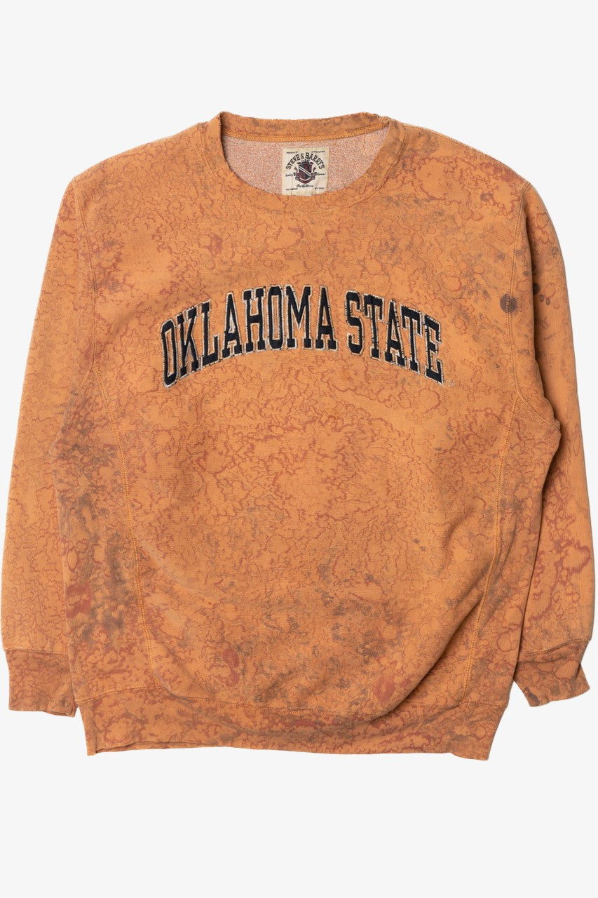Distressed "Oklahoma State" Orange Tie Dye Sweatshirt