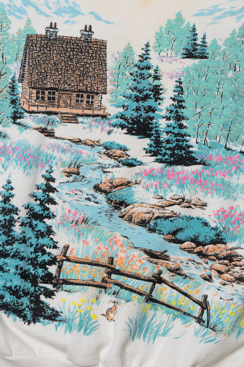 Vintage Cabin In The Woods All Over Print Sweatshirt