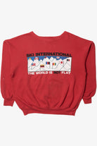 Vintage "Ski International The World Is Not Flat" Sweatshirt
