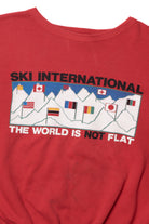 Vintage "Ski International The World Is Not Flat" Sweatshirt