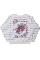 Vintage "Wildflowers" Striped Sweatshirt