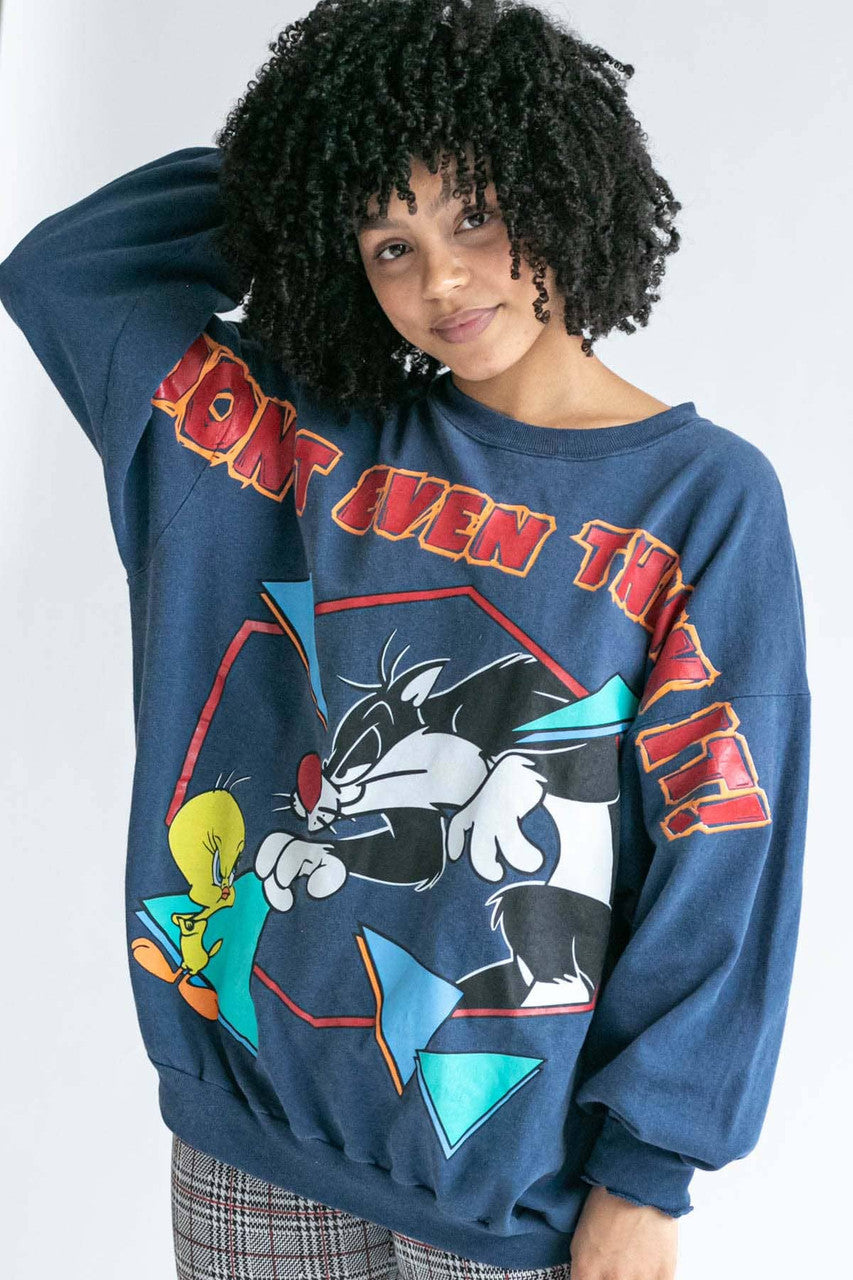 Sylvester & Tweety Dont' Even Think It Sweatshirt