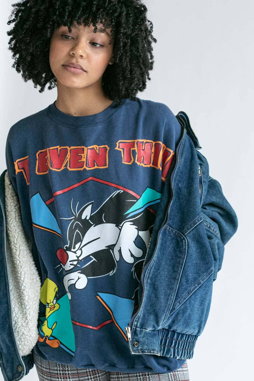 Sylvester & Tweety Dont' Even Think It Sweatshirt