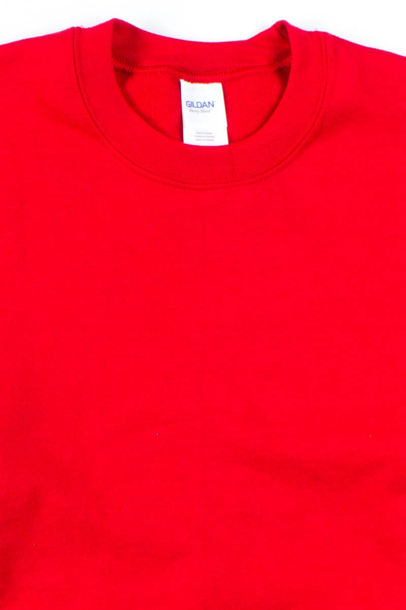 Bright Red Basic Sweatshirt