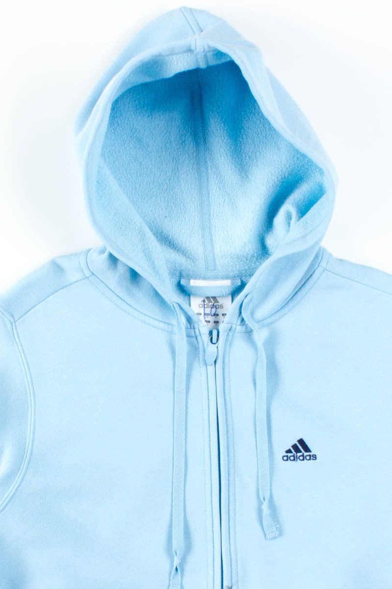 Light Blue Adidas Zip Hoodie