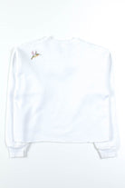 Embroidered Hummingbirds Cropped Sweatshirt