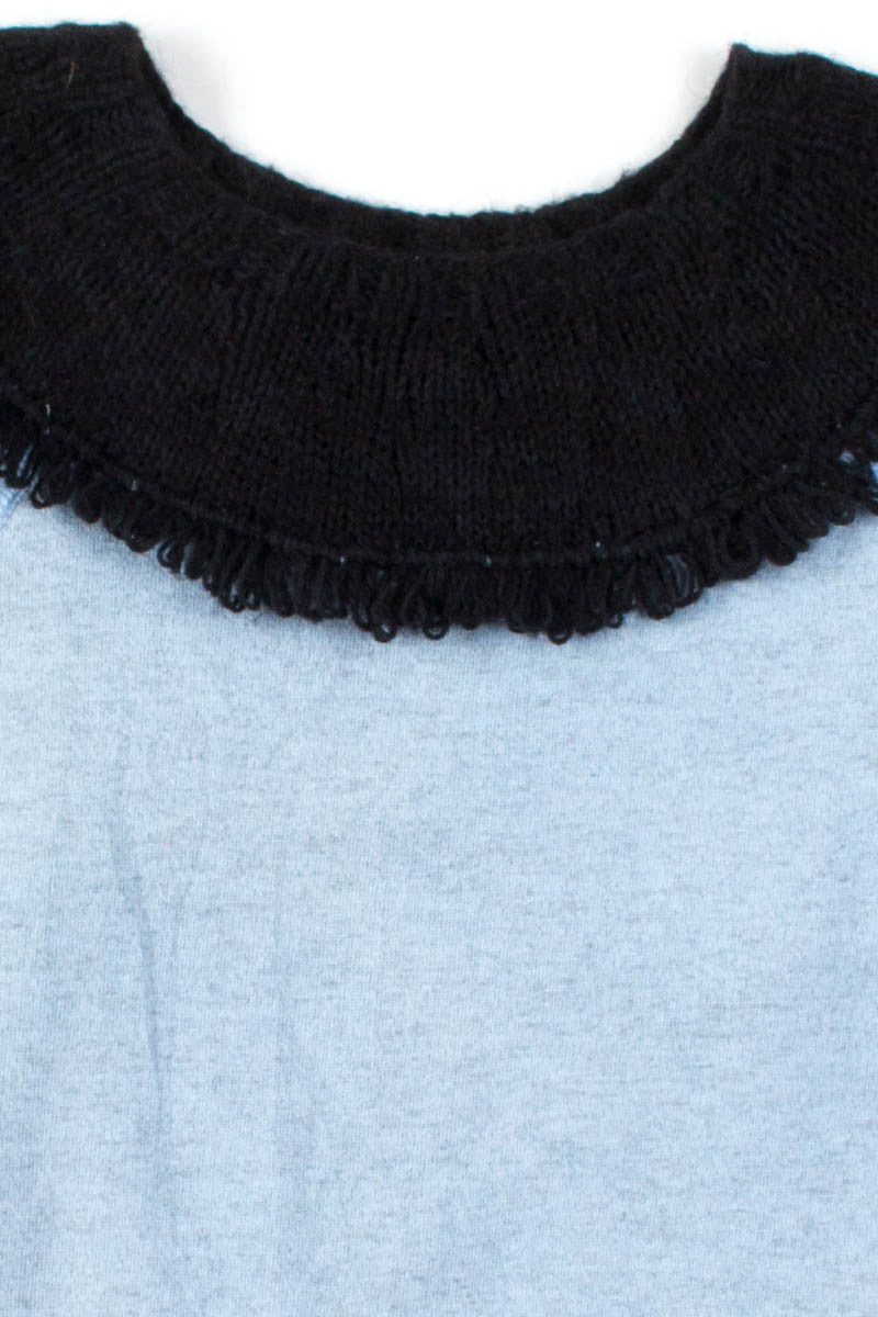 Knit Collar Sweatshirt