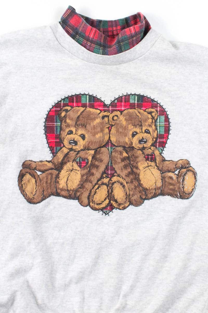 Twin Teddies Turtleneck Sweatshirt