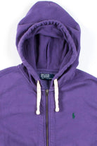 Purple Polo Zip Hoodie