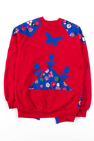 Blue Garden Open Front Sweatshirt