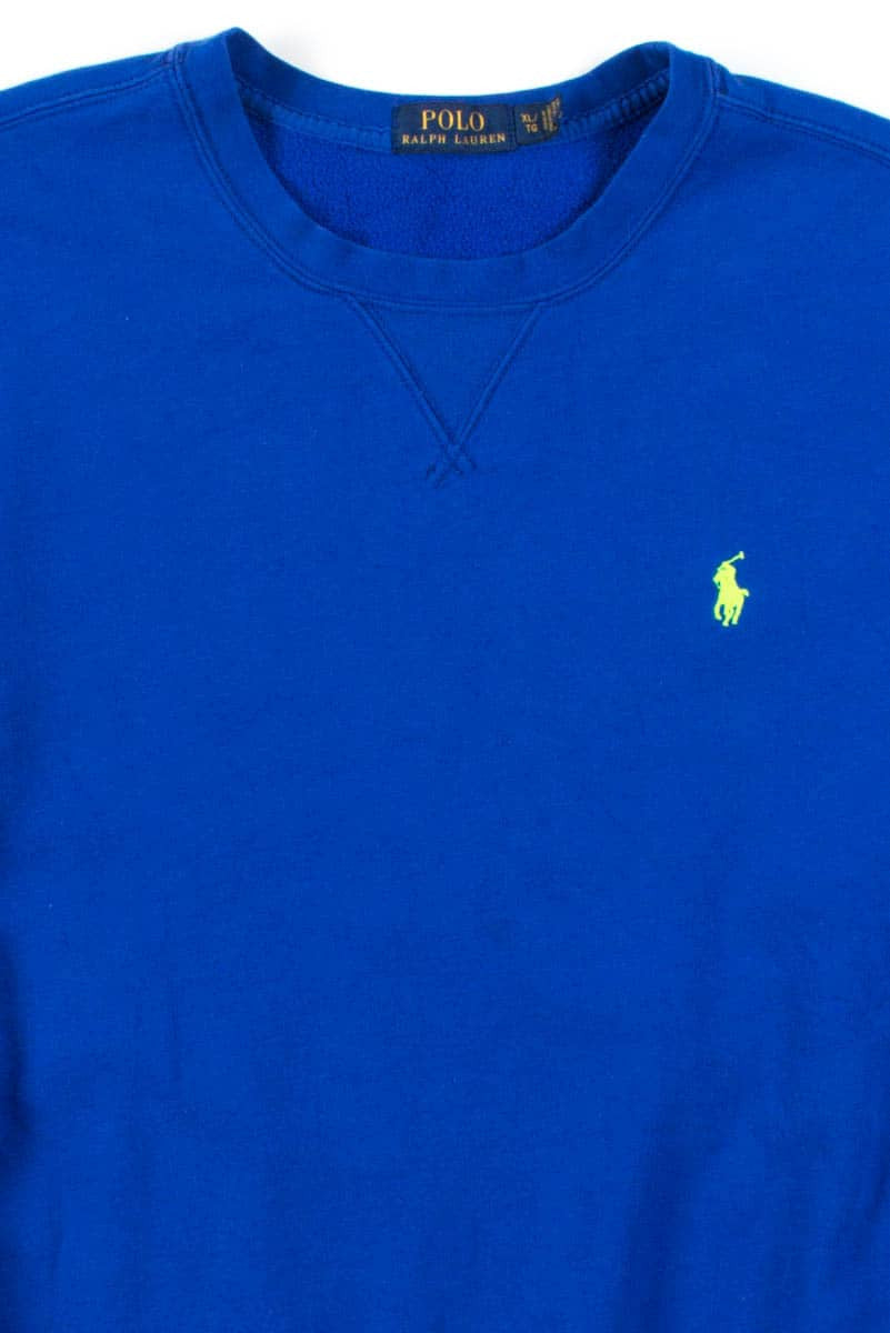 Blue Neon Polo Sweatshirt