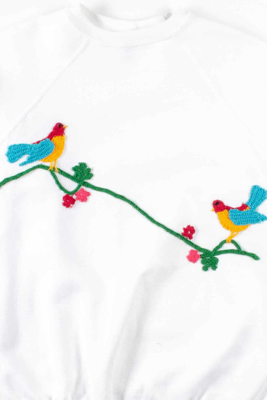 Knit Birds Sweatshirt