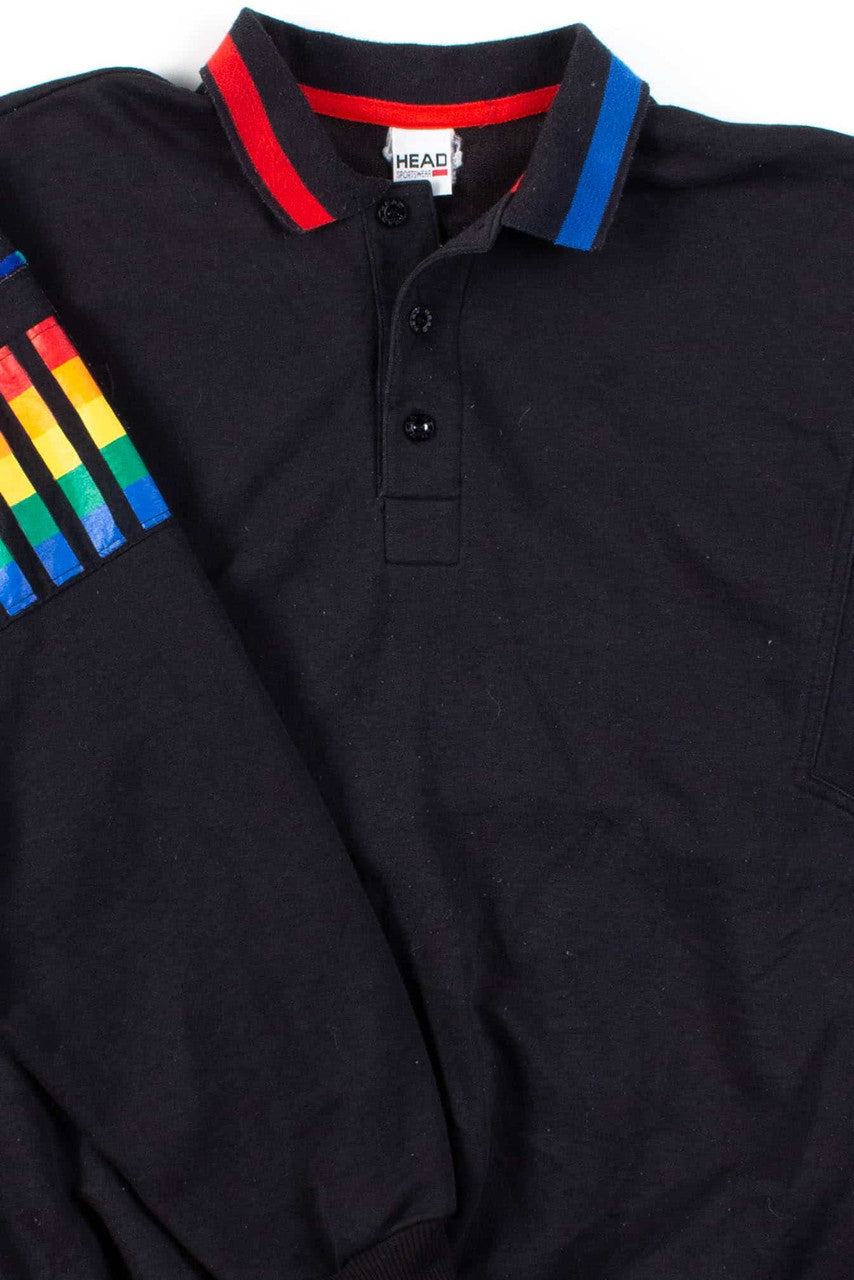 Black Rainbow Polo Sweatshirt