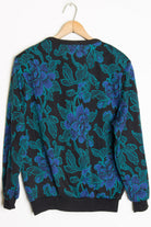 Blue Floral Sweatshirt