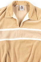 Tan Velvet Collared Sweatshirt